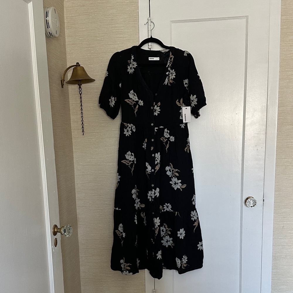Floral Black Dress